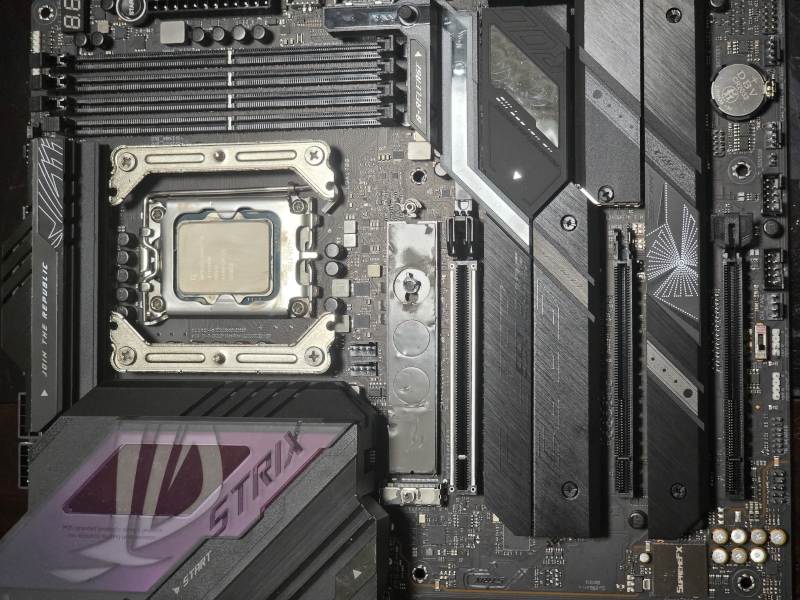 ASUS ROG Strix Z790 motherboard with Intel Core i9-14900K installed