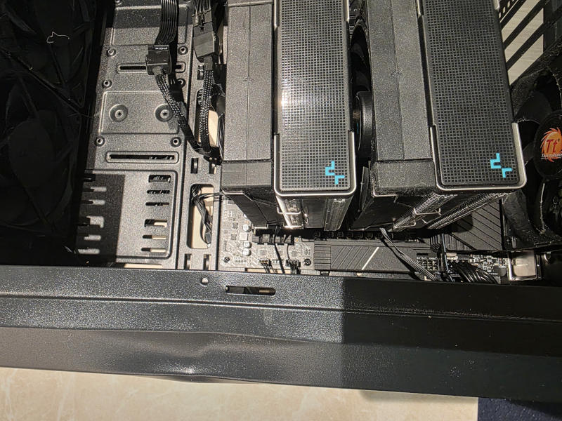 Damaged CPU tower cooler after gaming PC was moved