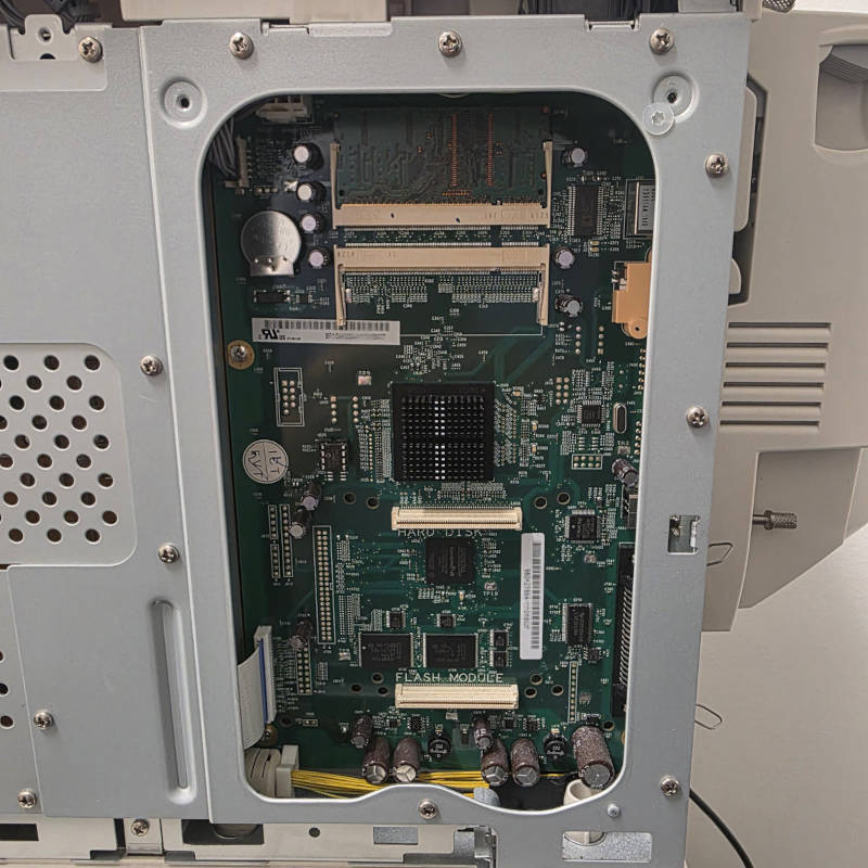 Xerox business printer opened for internal image board replacement