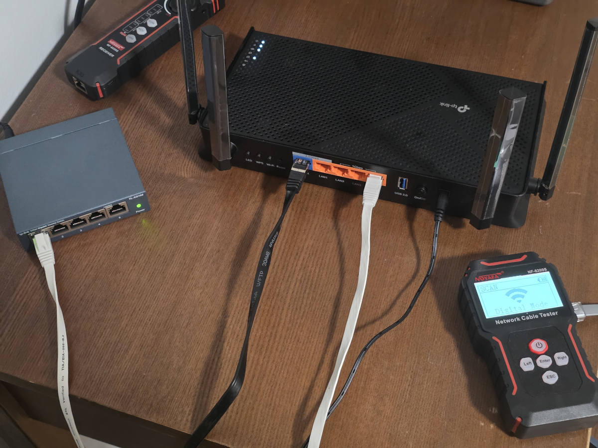 Whole-home wired network backbone with mesh Wi-Fi for multi-story home and home office
