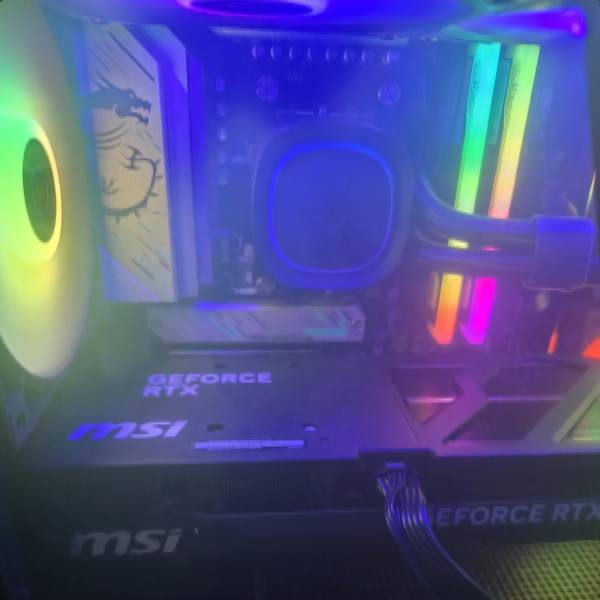 MSI GeForce RTX 5080 gaming PC during black screen and stability troubleshooting